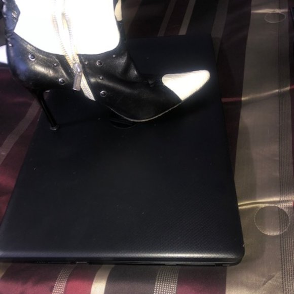 SEXY BLACK & WHITE MAURI AUTHENTIC ALLIGATOR BOOTS 3INCH HEELS SIZE 7 - Picture 6 of 7